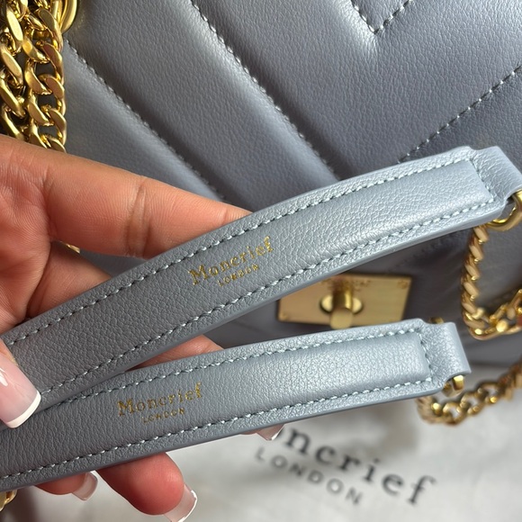 Gray Quilted Shoulder Bag - Picture 3 of 11